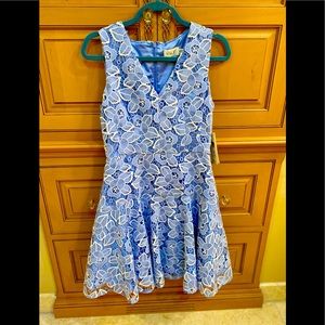 Eliza J beautiful blue and white dress 6